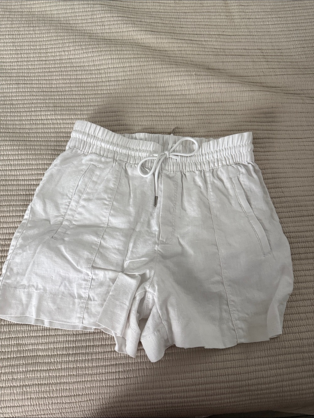 Athleta White Elastic Waist Shorts